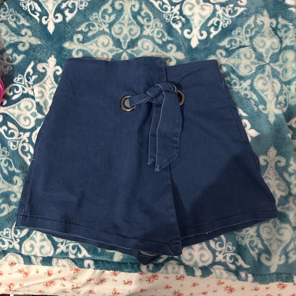denim skort